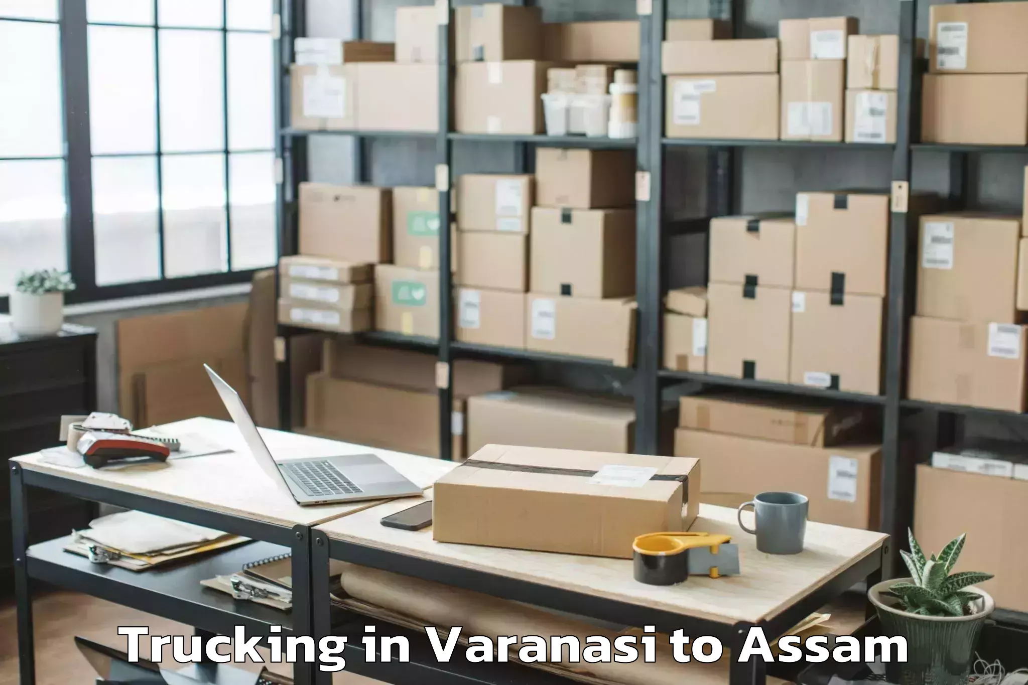 Top Varanasi to Naharkatiya Trucking Available